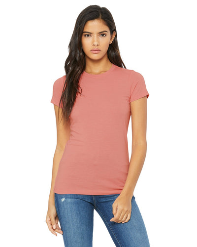 bella + canvas ladies the favorite t-shirt 6004 heather pink