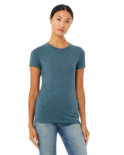 bella + canvas ladies the favorite t-shirt 6004 hthr deep teal