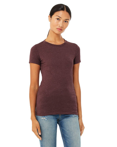 bella + canvas ladies the favorite t-shirt 6004 heather maroon