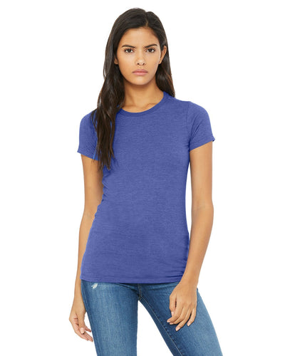 bella + canvas ladies the favorite t-shirt 6004 hthr true royal