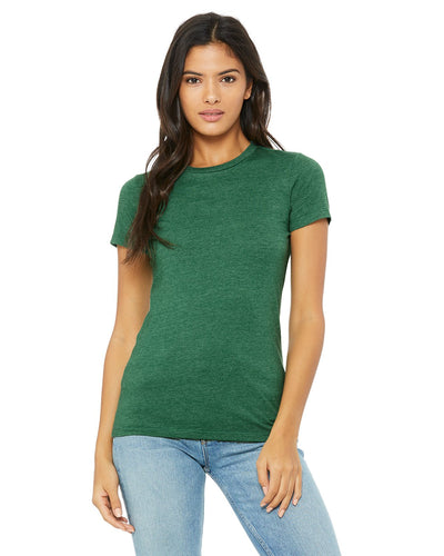 bella + canvas ladies the favorite t-shirt 6004 hthr grass grn