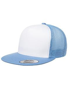 Yupoong Adult Classic Trucker with White Front Panel Cap 6006W C BL/ WHT/ C BLU
