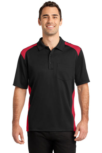 CornerStone Black/ Red CS416 polo shirts with custom logos
