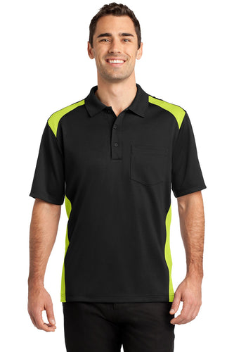 CornerStone Black/ Shock Green CS416 custom team polo shirts