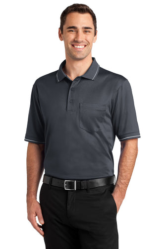 CornerStone Charcoal/ Light Grey CS415 polo shirts with custom logos