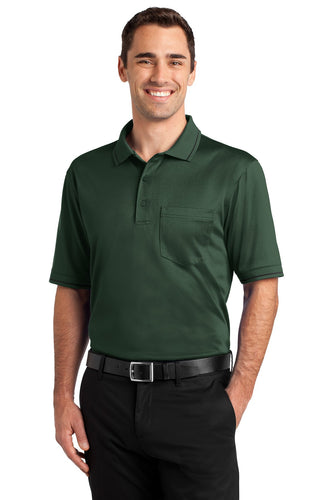 CornerStone Dark Green/ Black CS415 polo shirts with custom logos