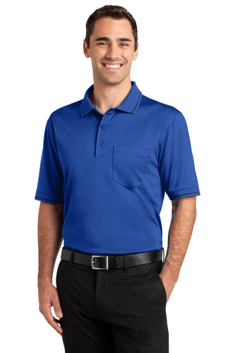 CornerStone Royal/ Black CS415 polo shirts with custom logos