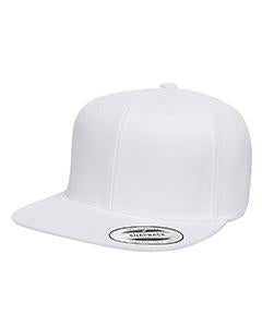 Yupoong Adult 6-Panel Structured Flat Visor Classic Snapback 6089 WHITE
