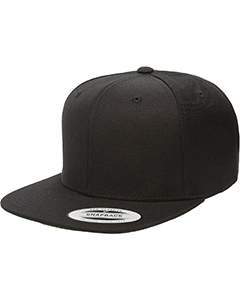 Yupoong Adult 6-Panel Structured Flat Visor Classic Snapback 6089 BLACK
