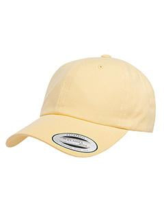Yupoong Adult Peached Cotton Twill Dad Cap 6245PT YELLOW