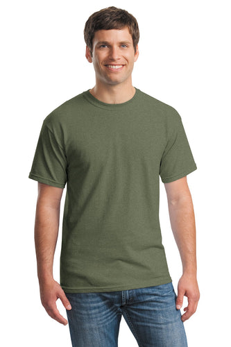 gildan heavy cotton t shirt 5000 heather military green