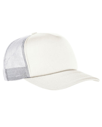 Yupoong Adult Classics Curved Visor Foam Trucker Cap White
