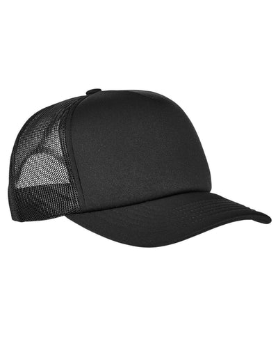 Yupoong Adult Classics Curved Visor Foam Trucker Cap Black