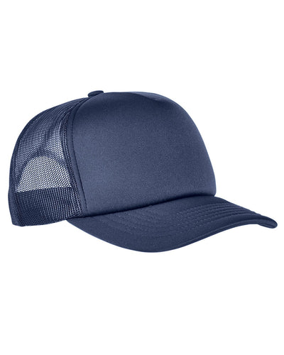 Yupoong Adult Classics Curved Visor Foam Trucker Cap Navy