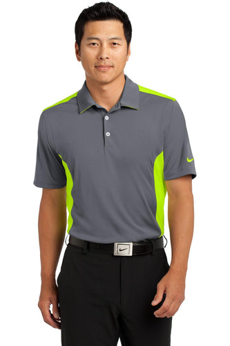 nike dark grey/ volt 632418 custom polo shirts with logo