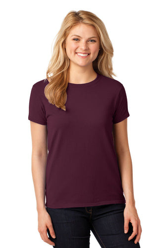 gildan ladies heavy cotton t shirt 5000l maroon