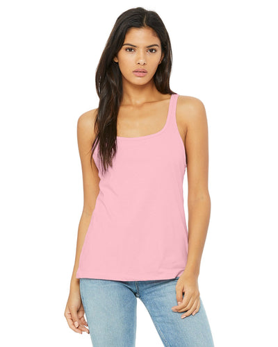 bella + canvas ladies relaxed jersey tank 6488 pink