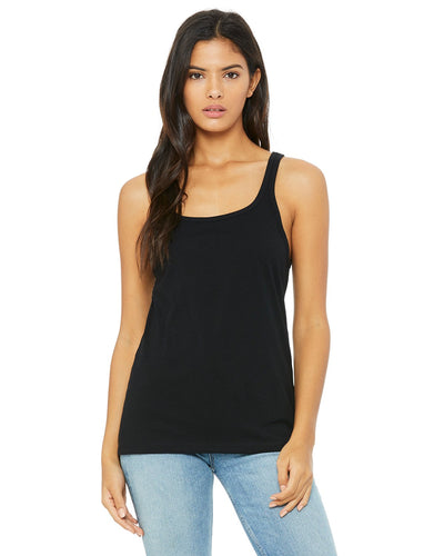 bella + canvas ladies relaxed jersey tank 6488 black