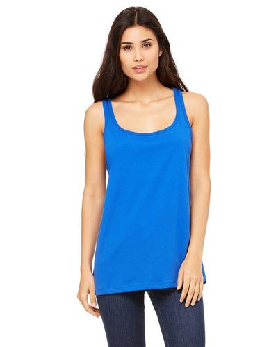 bella + canvas ladies relaxed jersey tank 6488 true royal