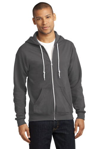 anvil full zip hooded sweatshirt 71600 charcoal, custom sweatshirts with logo