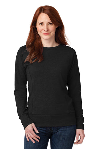 anvil ladies french terry crewneck sweatshirt 72000l black, custom sweatshirts with logo