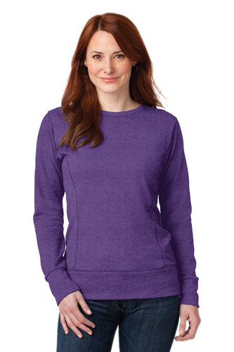 anvil ladies french terry crewneck sweatshirt 72000l heather purple, custom sweatshirts with logo