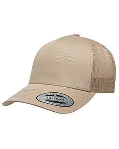 Yupoong Adult 5-Panel Retro Trucker Cap 6506 KHAKI
