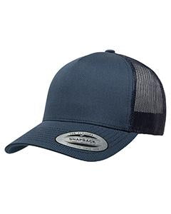 Yupoong Adult 5-Panel Retro Trucker Cap 6506 NAVY