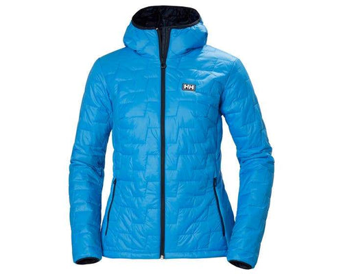 helly hansen w lifaloft hooded insulator jacket 65626 bluebell, company jackets with logo