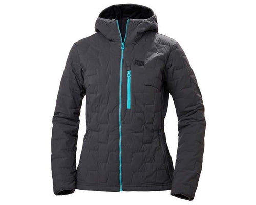 helly hansen w lifaloft hooded stretch insulator 65687 charcoal, custom logo jackets