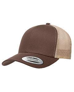 Yupoong Adult Retro Trucker Cap 6606 BROWN/ KHAKI