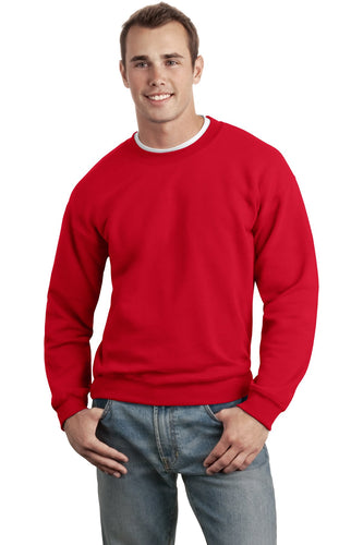 Gildan Red 12000 custom embroidered sweatshirts