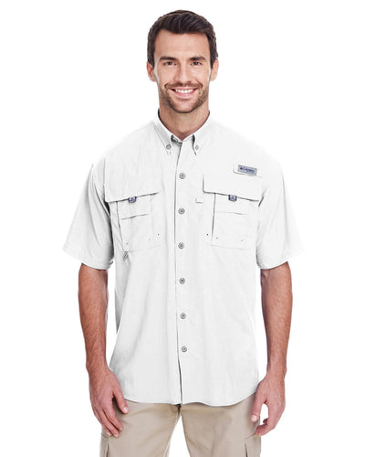 Columbia White 7047 custom logo shirts