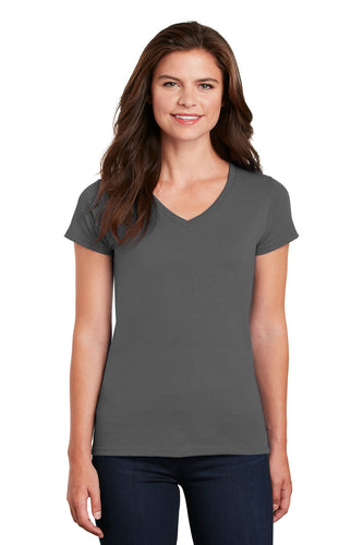 gildan ladies heavy cotton v neck t shirt 5v00l charcoal