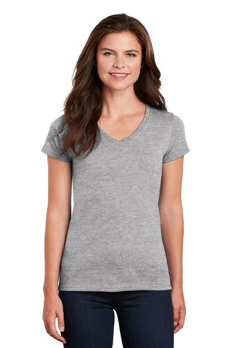 gildan ladies heavy cotton v neck t shirt 5v00l sport grey