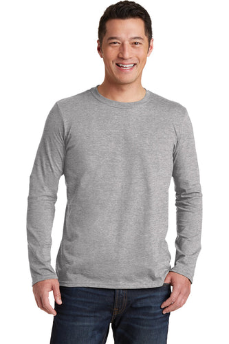 gildan softstyle long sleeve t shirt 64400 sport grey