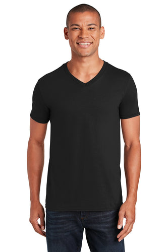 gildan softstyle v neck t shirt 64v00 black