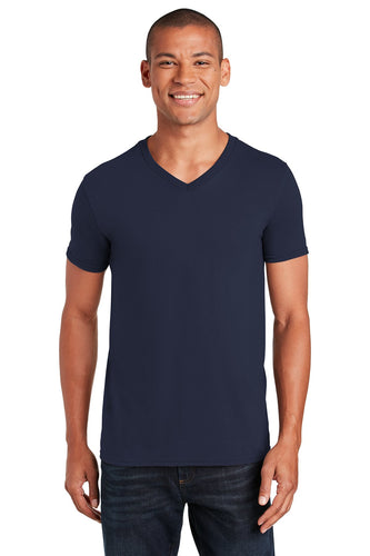 gildan softstyle v neck t shirt 64v00 navy