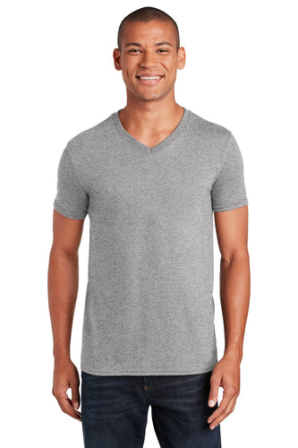 gildan softstyle v neck t shirt 64v00 sport grey