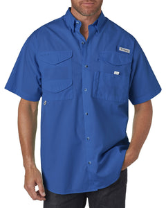 Columbia Vivid Blue 7130 logo shirts