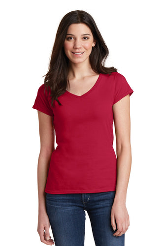 gildan softstyle junior fit v neck t shirt 64v00l cherry red