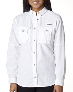 Columbia White 7314 custom embroidered shirts