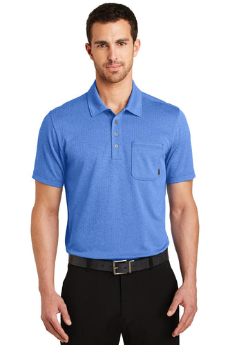 OGIO Electric Blue Herringbone OG129 embroidered work polo shirts