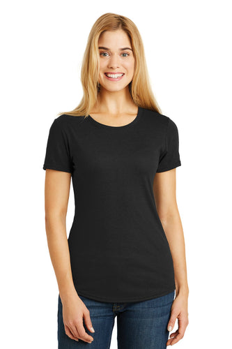 anvil ladies tri blend tee 6750l black