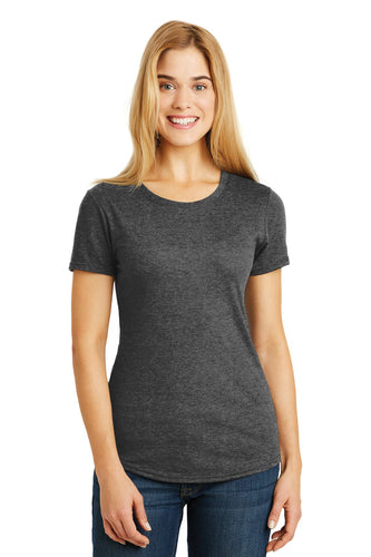anvil ladies tri blend tee 6750l heather dark grey