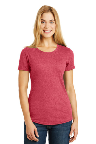 anvil ladies tri blend tee 6750l heather red