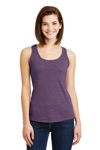 anvil ladies tri blend racerback tank 6751l heather aubergine