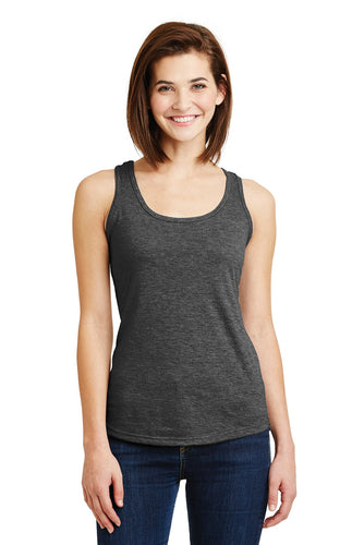 anvil ladies tri blend racerback tank 6751l heather dark grey