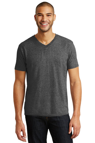 anvil tri blend v neck tee 6752 heather dark grey