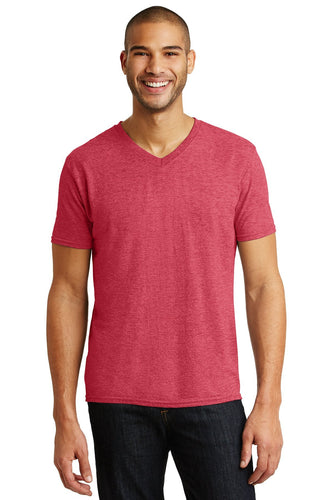 anvil tri blend v neck tee 6752 heather red